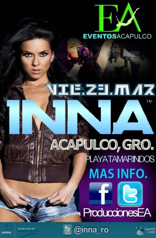 INNA en Acapulco en Playa Tamarindos